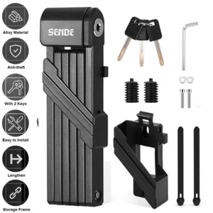 Fahrrad Schloss Faltschloss XXL Sicherheitsstufe 15 Zahlenschloss mit Halterung - Bild 1 von 11