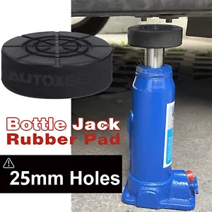 Hydraulic Bottle Jack Slotted Adapter Pad Rubber Protection 25mm Hole On Bottom◮ - Picture 1 of 8
