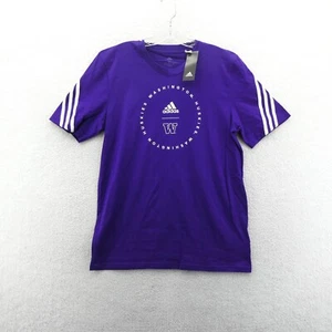 Washington Huskies Shirt Mens Medium Purple Athletic Tee Adidas College NCAA New - Picture 1 of 7