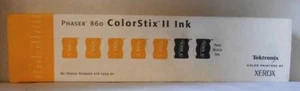 Tektronix  Xerox 016-1905-01 Colorstix II ink 5x gelb 2x black  Phaser 860 OVP B - Picture 1 of 1