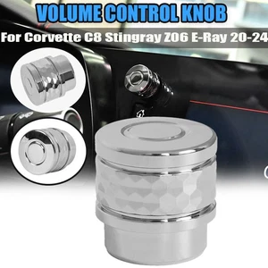 For Corvette C8 2020-2025 Central Console Volume Audio Control Power Knob Chrome - Picture 1 of 14