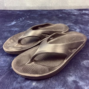 Oofos Original Black Men’s 9 Women’s 11 Recovery Thong Flip Flop Sandal Comfort - Picture 1 of 6