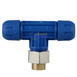 RapidAir Fastpipe 3/4" to 1/4" FNPT Reducing Tee Fitting Compressed Air F1007 - Picture 1 of 6