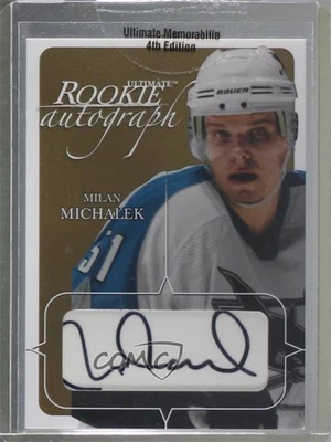 2003 ITG Ultimate Memorabilia 4th Edition Gold /20 Milan Michalek Rookie Auto RC - Image 1 of 2