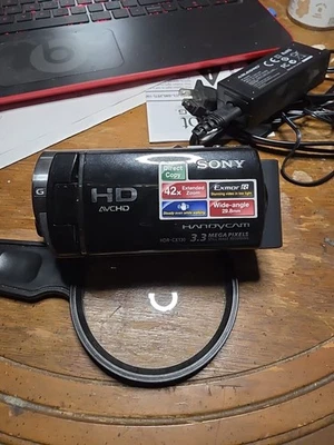 Sony Handycam HDR-CX130 42X Zoom Digital Camcorder Black  W/ Extra Battery  - Image 1 of 4