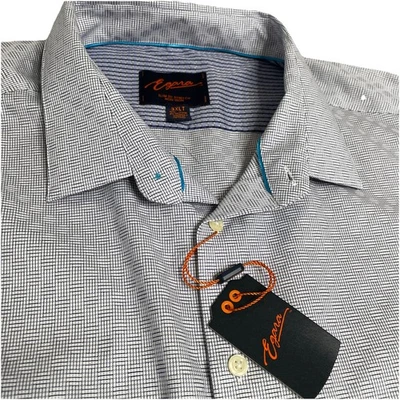 Egara Fashion Formal Button Up Shirt 3XLT Slim Fit Flip Cuff Stretch No Iron - Image 1 of 4
