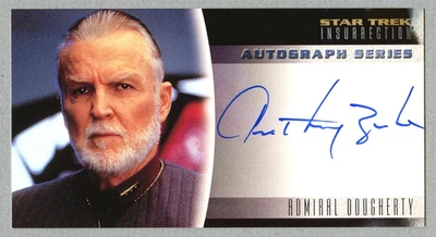 Skybox Star Trek Insurrection 1998 Anthony Zerbe Almirante Doughery automático #A-10 Foto 1 de 2