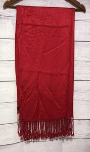 NWT Collection 18 Red Robin Viscose Shawl/Wrap W/Fringe 25” Wide X 88” Holidays - Picture 1 of 4