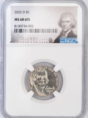 2022-D NGC Graded MS68 Jefferson Nickel 6FS Full Steps #002 - Image 1 of 2
