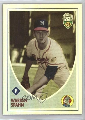 2002 Topps Super Teams Retrofractor 53/1957 Warren Spahn #39 HOF - Image 1 of 3