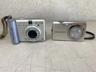 Untested Digital Camera Bundle Nikon CoolPix Cannon Power Shot - Image 1 of 4