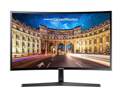 Samsung 24" C24F396FHU Curved Flat Screen Monitor  FHD VGA HDMI + PSU + Stand - Image 1 of 3