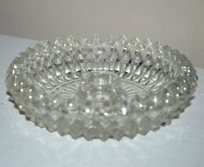 DE COLECCIÓN CANDELABRO VIDRIO CORTE TRANSPARENTE ROMÁNTICO Redondo Cónico MANTO CÁMARA ELEGANTE Foto 1 de 3