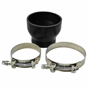 4" to 3" inch Black Silicone Reducer Coupler Turbo Pipe w/ 2x T-Bolt Clamps - Picture 1 of 6