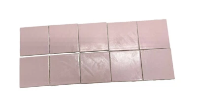 10 Vintage Pink Ceramic Tile 4 1/4" Sunset Exacto Spacer Tile USA Orange County - Image 1 of 4