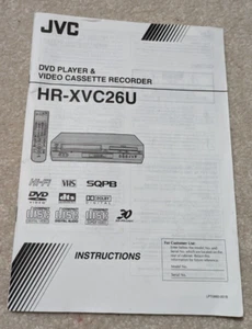 JVC HR-XVC26U DVD / VCR player recorder owner's guide instruction manual VHS - Picture 1 of 4