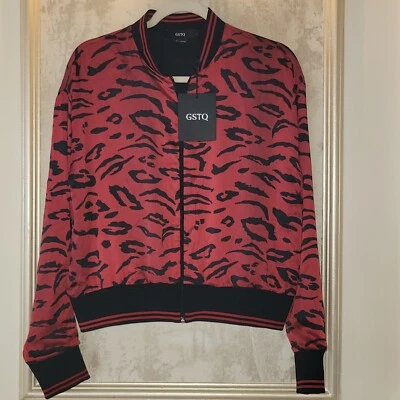 GSTQ Medium Bomber Jacket Red Cheetah New NWT  Nordstrom  - Image 1 of 4