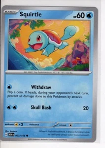 SQUIRTLE SCARLET VIOLET 151 SET POKEMON CARD 007/165 VG - Picture 1 of 1