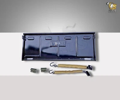 Ajuste para Willys Jeep CJ2A CJ3A CJ3B CJ5 CJ6 - Puerta trasera + bisagras y cadena con lona Foto 1 de 4