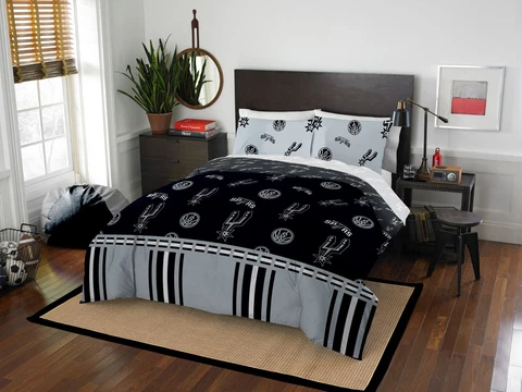 San Antonio Spurs Queen Bed in a Bag (Rotary) OFFICIAL NBA Cover