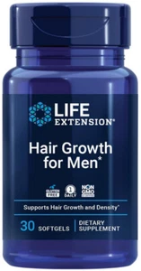 HAIR GROWTH for MEN  FULLNESS &  DENSITY 30 Softgel  LIFE EXTENSION - Picture 1 of 11