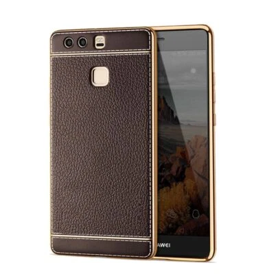 Huawei Mate 9 Cellulare Custodia Protettiva Cromo Back Cover Ultra Slim Caffè - Immagine 1 di 4