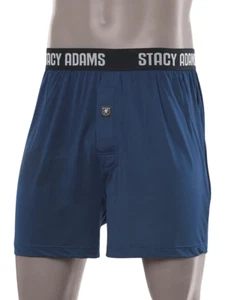Stacy Adams Comfortblend Boxer Shorts in Navy - Re - Picture 1 of 2