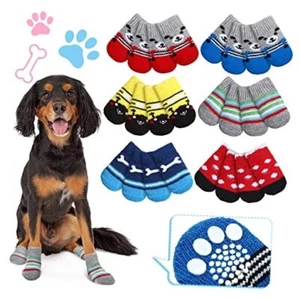 24 Pcs Dog Socks for Medium Large Dogs Non Slip Pet Puppy Dog Socks Paw Small - Picture 1 of 7