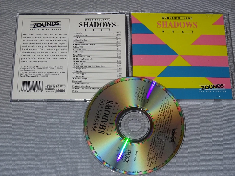 SHADOWS - WONDERFUL LAND, BEST / ZOUNDS-CD 1991 (MINT-) - Bild 1 von 1