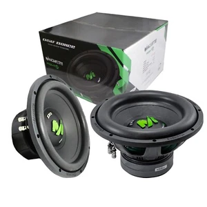Pair Deaf Bonce 12" 3200 Watt Dual 2 Ohm Voice Coil Car 2 Subwoofers MF-12S D2 - Picture 1 of 7