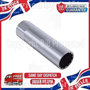 14MM SPARK PLUG SOCKET LONG REACH THIN WALL 12PT DEEP 3/8" DRIVE BMW MINI NISSAN - Picture 1 of 4