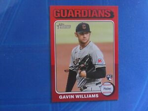 2024 Topps Heritage GAVIN WILLIAMS RED Border #489 Guardians RC