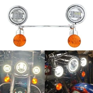 Spot Passing Fog LED Turn Signal Light Bar For Harley Yamaha Road Star XV1600A - Bild 1 von 12