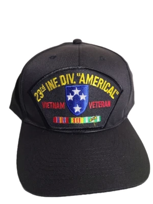 Gorra de veterano estadounidense de la 23ª División de Infantería parche bordado gorra de béisbol Foto 1 de 4