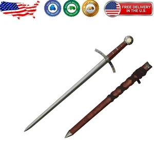 Lightweight 23'' Knights of Templar Dagger with ABS Scabbard - Modern Design - Picture 1 of 2