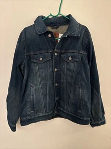 Abercrombie & Fitch Mens Medium Blue Washed Trucker Jean Jacket Size M - Picture 1 of 10
