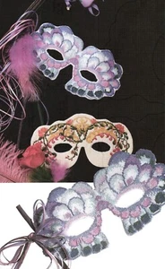 Leisure Arts New Year's Eve Masks & Victorian Stck. Single Cross Stitch Pattern - Picture 1 of 4