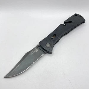 SOG Trident Coltello Pieghevole Tattico Apertura Assistita, Nero, Modello Fuori Produzione - Foto 1 di 10