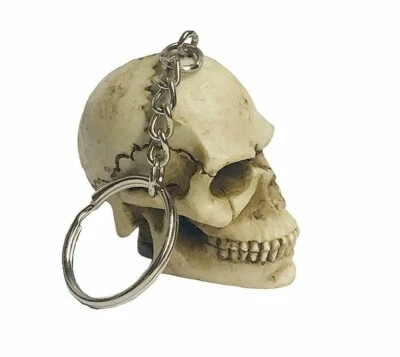 SKULL HEAD KEYCHAIN  SKELETON KEY CHAIN - Image 1 of 4