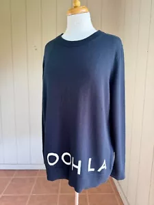 EUC L Kate Spade Broome Street Ooh La La Cotton Cashmere Black Sweater Pullover - Bild 1 von 8