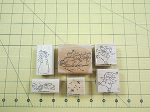 Stampin Up Winter Play Stamp Set of 6 Winter Snowman Skating Sled Mittens Snow - Picture 1 of 4