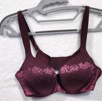 Sutiã Soma Tamanho 34B Suporte Deslumbrante Liso Balconette Underwire Borgonha NOVO - Imagem 1 de 4