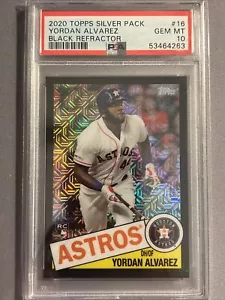 Yordan Alvarez Topps 2020 Mojo Black Refractor /199 PSA 10 #85C-16 ROOKIE Astros - Picture 1 of 3
