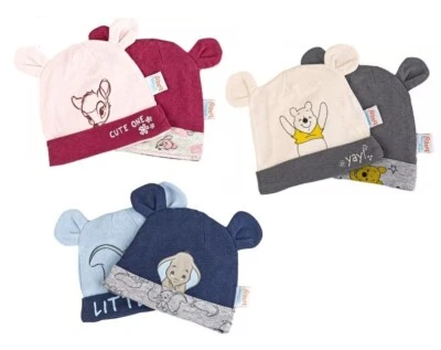 Disney Winnie Puuh Dumbo Bambi Baby Kinder Mütze 2er Sets