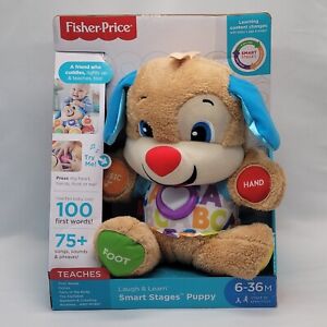 Fisher Price Laugh and Learn ABC Smart Stages Interactive Puppy Plush Dog 14"