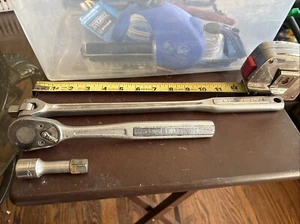 VINTAGE CRAFTSMAN V 1/2" ANTRIEB BIRNENKOPF RATSCHE ÖLANSCHLUSS & V Brechstange ext USA - Bild 1 von 18