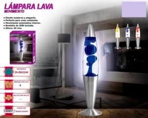 LAMPARA DECORATIVA, MAGMA LAVA DE SOBREMESA 40 CMS- CON CABLE A 220V - Imagen 1 de 4