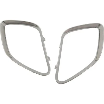 New Front Chrome Pair Set Fits 2005-2009 Pontiac G6 Upper Grille Trim Molding Foto 1 de 4