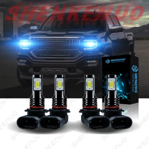 4x 8000K LED Headlight Bulbs for GMC Sierra 1500 2500 HD 1999-2006 High Low Beam - Imagen 1 de 10