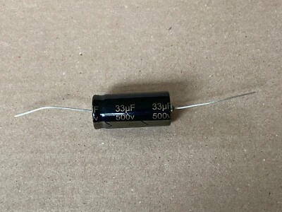 New 500v Axial Capacitor 4.7 8 10 16 22 33 40 47 100 uf Tube Amp Radio Repair - Image 1 of 4